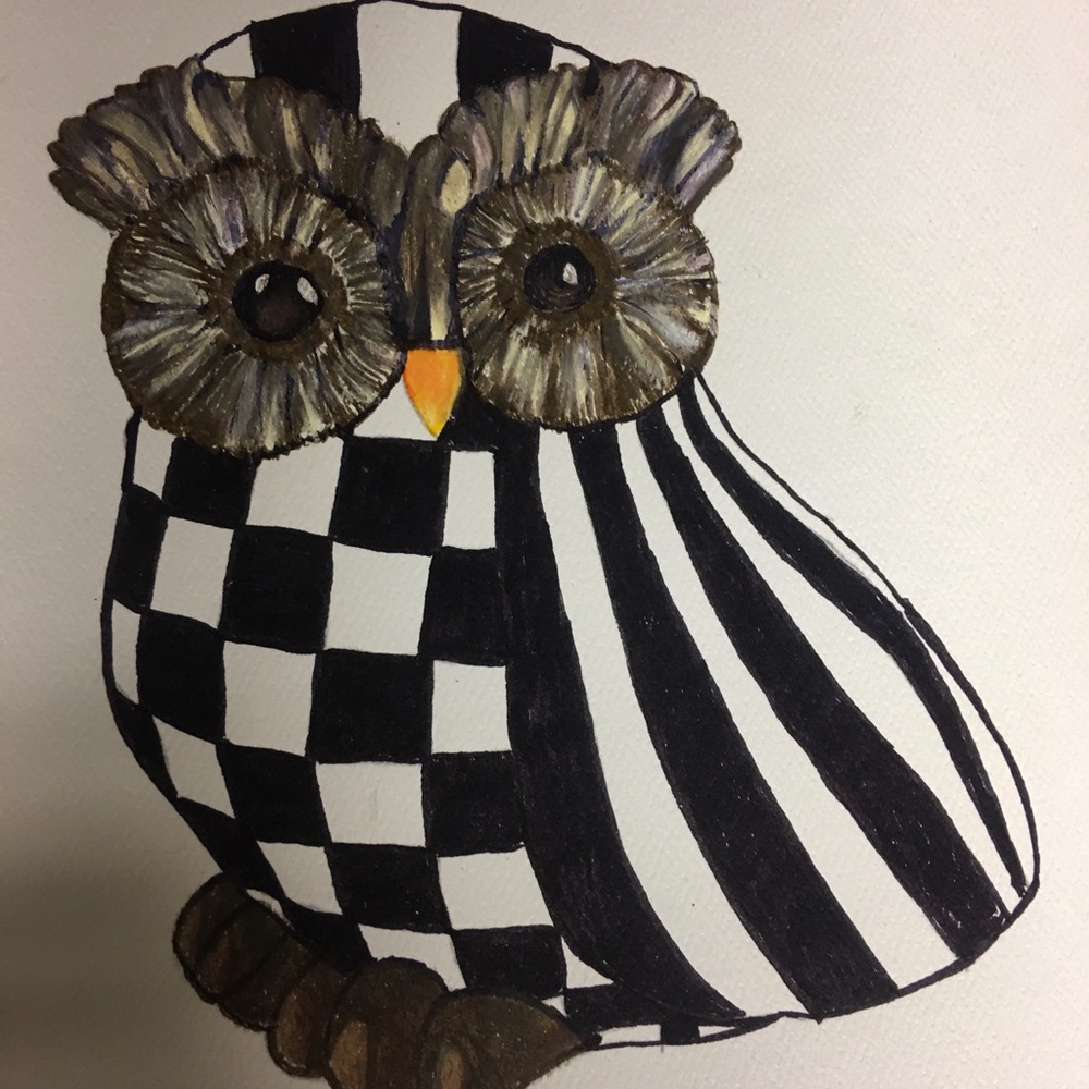 Owl Art Mackenzie Child inspired - Picture 7 of 7